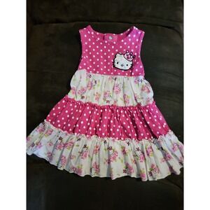Princess hello kitty pink floral dress size 4